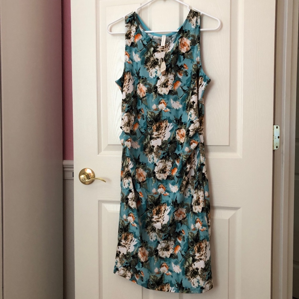 PinkBlush Maternity Floral Sleeveless Fitted Dress